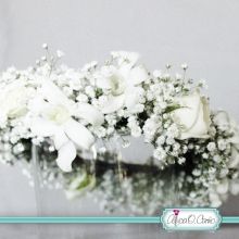 Accesorios florales en blanco